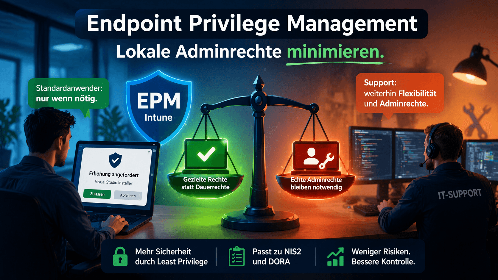Warum Endpoint Privilege Management lokale Adminrechte nicht vollständig ersetzt – aber trotzdem klar zu empfehlen ist